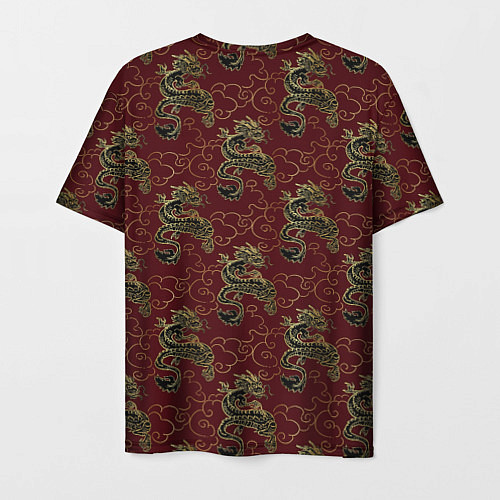 Мужская футболка Азиатский стиль дракона / 3D-принт – фото 2