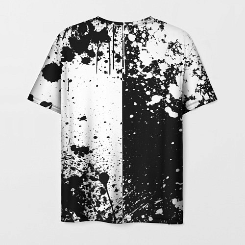 Мужская футболка Король и шут - черно-белая абстракция / 3D-принт – фото 2