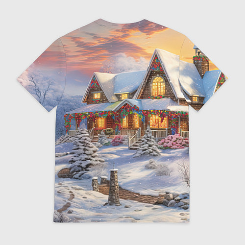 Мужская футболка Звездная полночь подарков / 3D-принт – фото 2