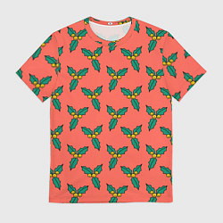 Мужская футболка Ягоды остролиста