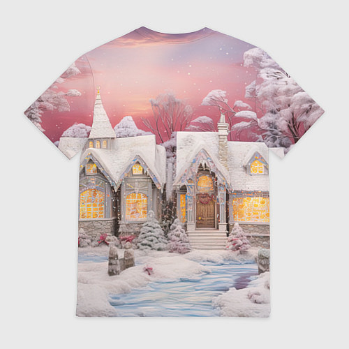 Мужская футболка Звезды и подарки новогодней ночи / 3D-принт – фото 2