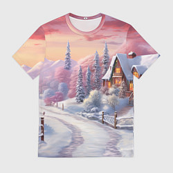 Футболка мужская Волшебное сияние новогодних огней, цвет: 3D-принт