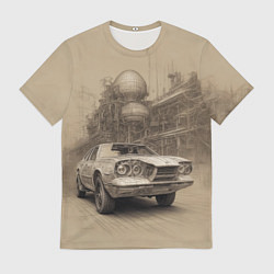 Футболка мужская Скетч футуристичного спорткара, цвет: 3D-принт