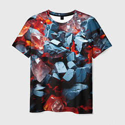Мужская футболка Янтарные камни асбтракция