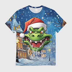 Футболка мужская Милый зеленый дракончик 2024, цвет: 3D-принт