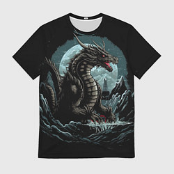 Футболка мужская Дракон зимних ночей, цвет: 3D-принт