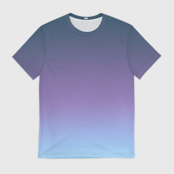 Мужская футболка Градиент синий фиолетовый голубой
