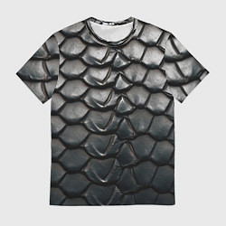 Мужская футболка Текстура черного дракона
