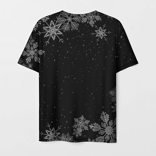 Мужская футболка Новогодний сантехник на темном фоне / 3D-принт – фото 2