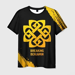 Футболка мужская Breaking Benjamin - gold gradient, цвет: 3D-принт