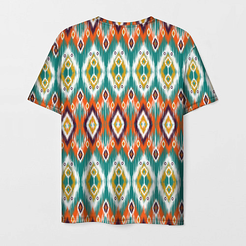 Мужская футболка Орнамент икат - имитация аткласной ткани / 3D-принт – фото 2