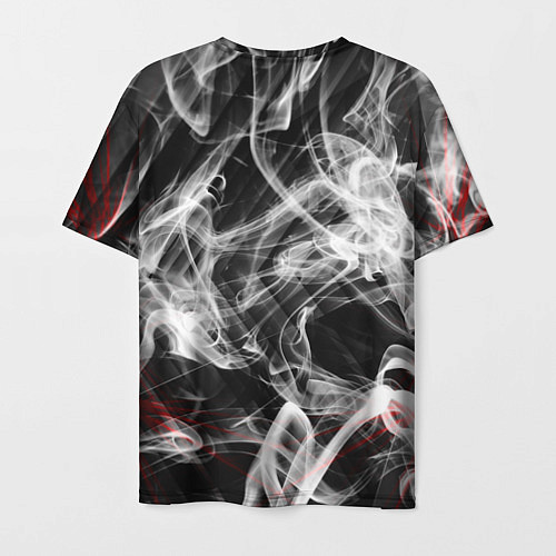 Мужская футболка Серый дым узоры / 3D-принт – фото 2