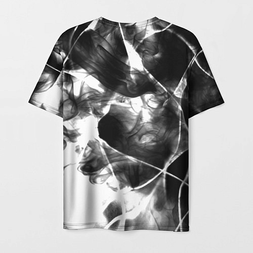 Мужская футболка Черный дым и паттерны / 3D-принт – фото 2
