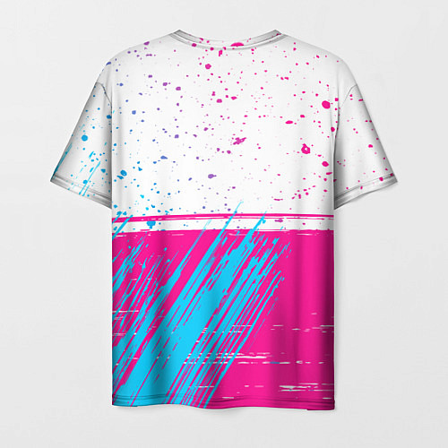 Мужская футболка Skillet neon gradient style посередине / 3D-принт – фото 2