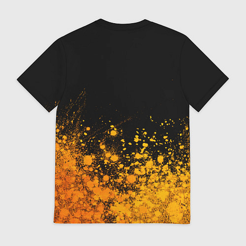 Мужская футболка Garbage - gold gradient посередине / 3D-принт – фото 2