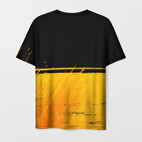 Мужская футболка Bring Me the Horizon - gold gradient посередине / 3D-принт – фото 2