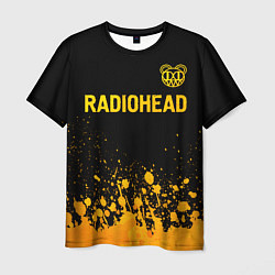 Футболка мужская Radiohead - gold gradient посередине, цвет: 3D-принт