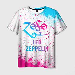 Футболка мужская Led Zeppelin neon gradient style, цвет: 3D-принт