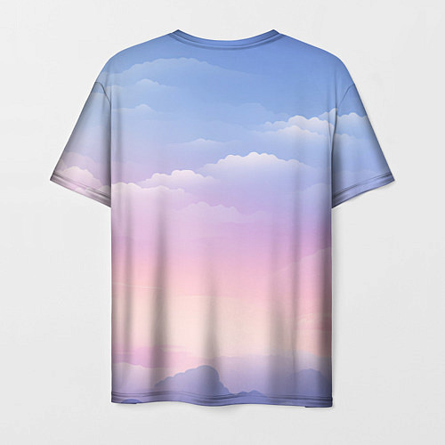Мужская футболка Нежные краски неба / 3D-принт – фото 2