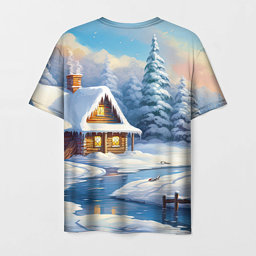 Мужская футболка Крошечный дракон зимы 2024 / 3D-принт – фото 2