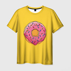 Футболка мужская Пончик Гомера, цвет: 3D-принт