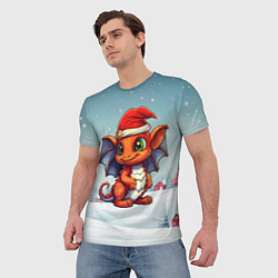 Футболка мужская Символ нового 2024 года дракон, цвет: 3D-принт — фото 2