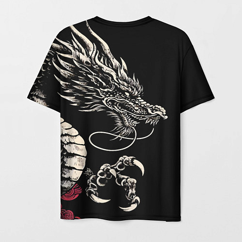 Мужская футболка Japanese dragon - irezumi - art / 3D-принт – фото 2