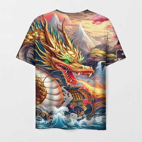 Мужская футболка Dragon tattoo - irezumi / 3D-принт – фото 2