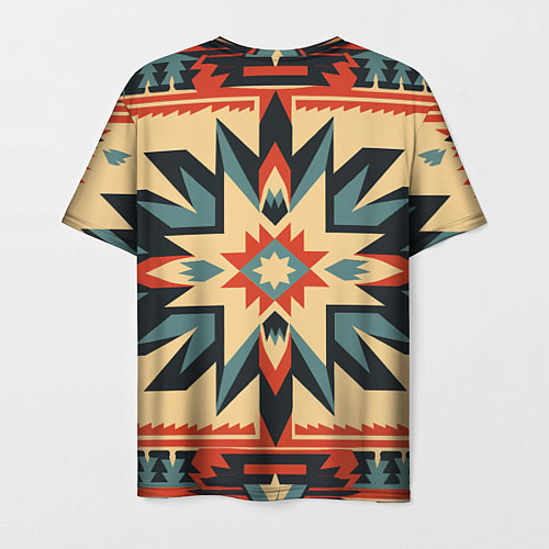 Мужская футболка Орнамент в стиле американских индейцев / 3D-принт – фото 2