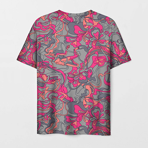 Мужская футболка Розовый серый сон / 3D-принт – фото 2