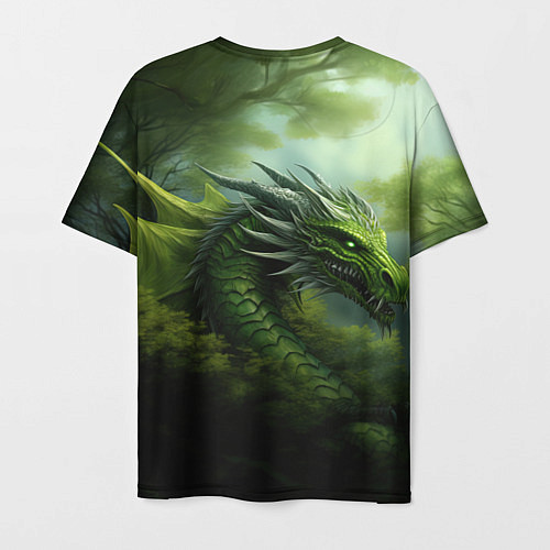 Мужская футболка Зеленый фэнтази дракон 2024 / 3D-принт – фото 2