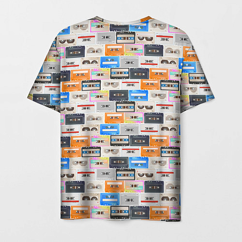 Мужская футболка Ретро магнитофонные кассеты / 3D-принт – фото 2