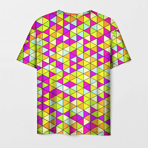 Мужская футболка Треугольный витраж / 3D-принт – фото 2