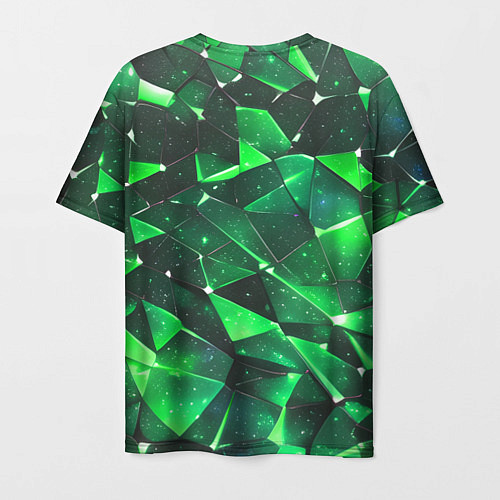 Мужская футболка Зелёное разбитое стекло / 3D-принт – фото 2