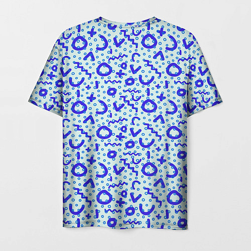 Мужская футболка Синие каракули / 3D-принт – фото 2