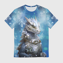 Футболка мужская Зимний дракон, цвет: 3D-принт