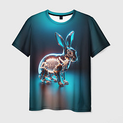 Футболка мужская Прозрачный стеклянный кролик, цвет: 3D-принт