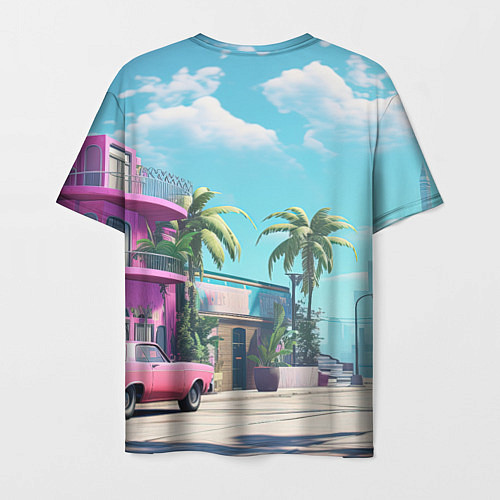 Мужская футболка GTA 6 Vice city / 3D-принт – фото 2