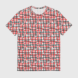 Футболка мужская Пересекаемые цветные полосы, цвет: 3D-принт