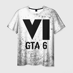 Футболка мужская GTA 6 glitch на светлом фоне, цвет: 3D-принт