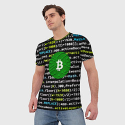 Футболка мужская Bitcoin сатоши, цвет: 3D-принт — фото 2