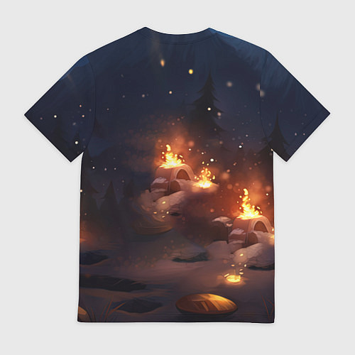 Мужская футболка Сияющий ледяной дракон / 3D-принт – фото 2