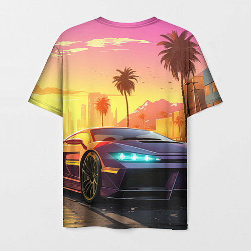 Мужская футболка Auto GTA 6 / 3D-принт – фото 2
