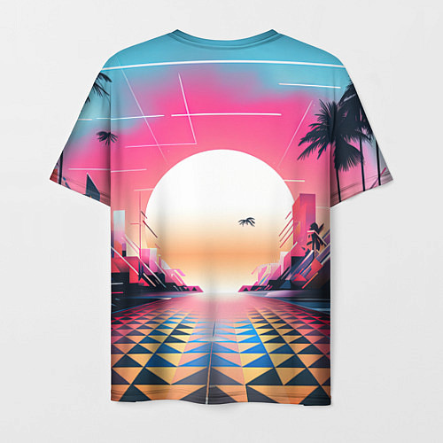 Мужская футболка GTA 6 retro abstract logo / 3D-принт – фото 2