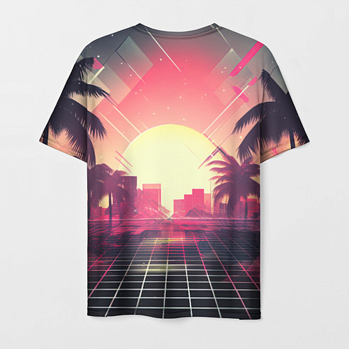 Мужская футболка GTA 6 retro abstract logo / 3D-принт – фото 2