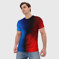 Футболка мужская Неоновый градиент краски, цвет: 3D-принт — фото 2