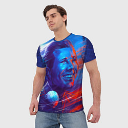 Футболка мужская Улыбка Гагарина, цвет: 3D-принт — фото 2