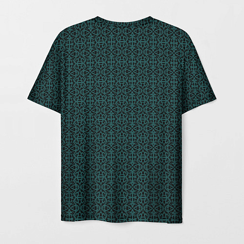 Мужская футболка Ажурный тёмно-зелёный / 3D-принт – фото 2