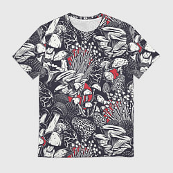 Мужская футболка Разные грибы