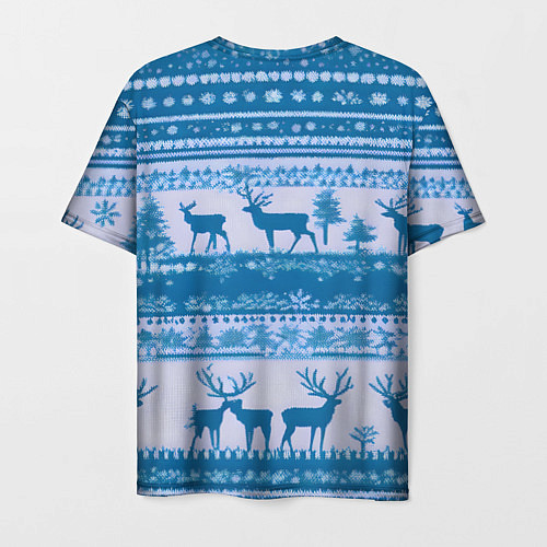Мужская футболка Синие олени / 3D-принт – фото 2
